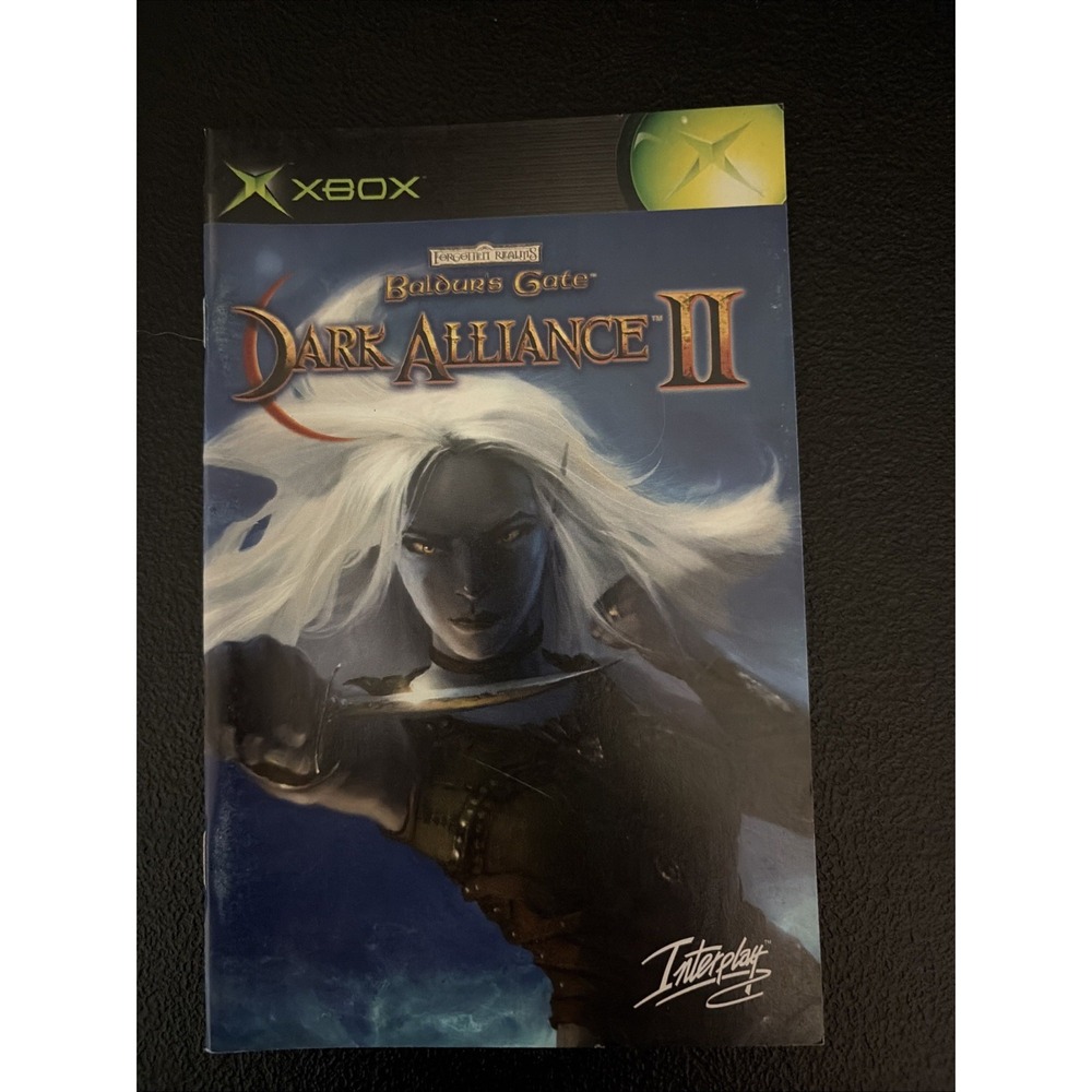Baldur's Gate Dark Alliance 2 Xbox Manual Instruction Booklet Only 020626720205
